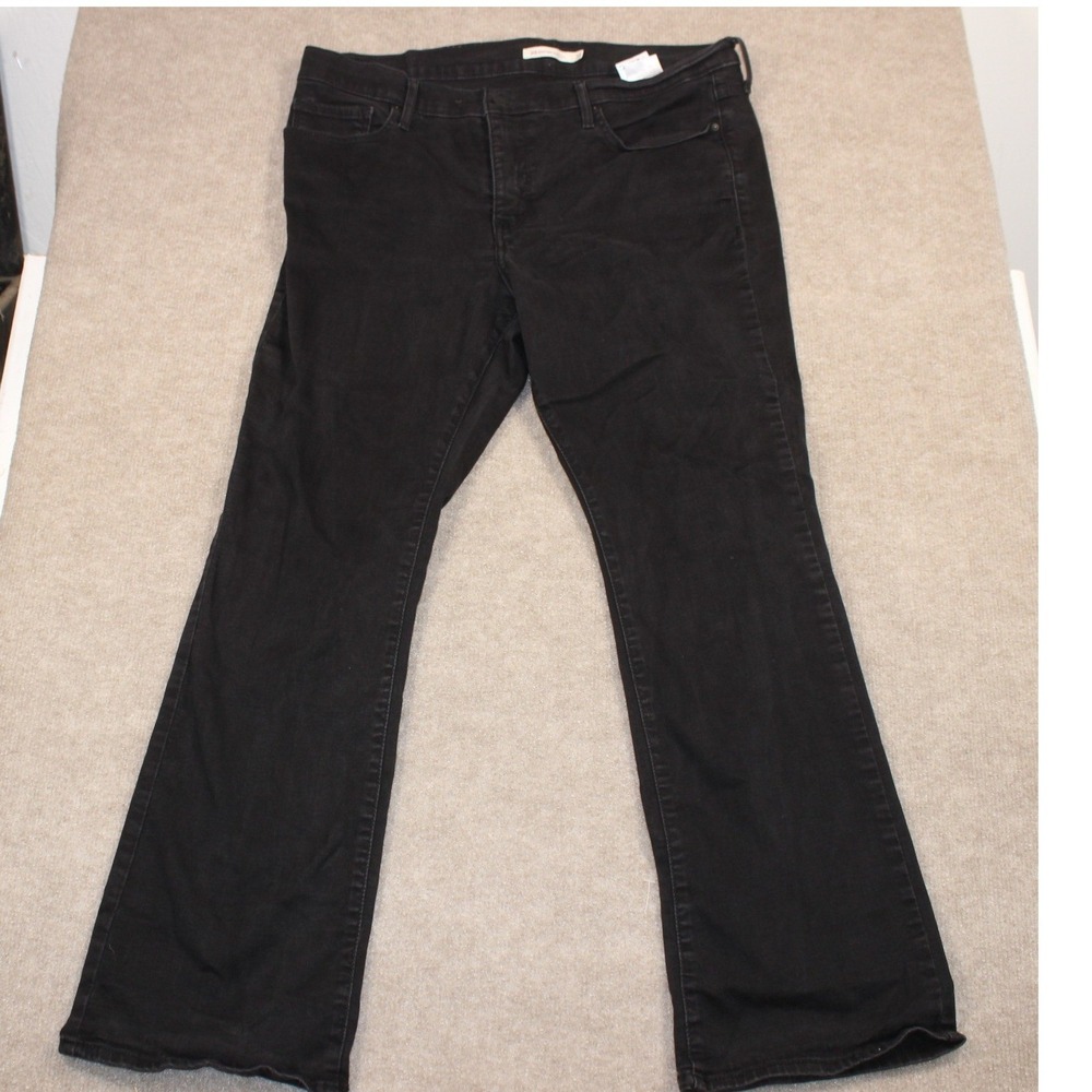 Levis 315 Shaping Bootcut Jeans Womens 34 Black Mid Rise Stretch Denim Pants